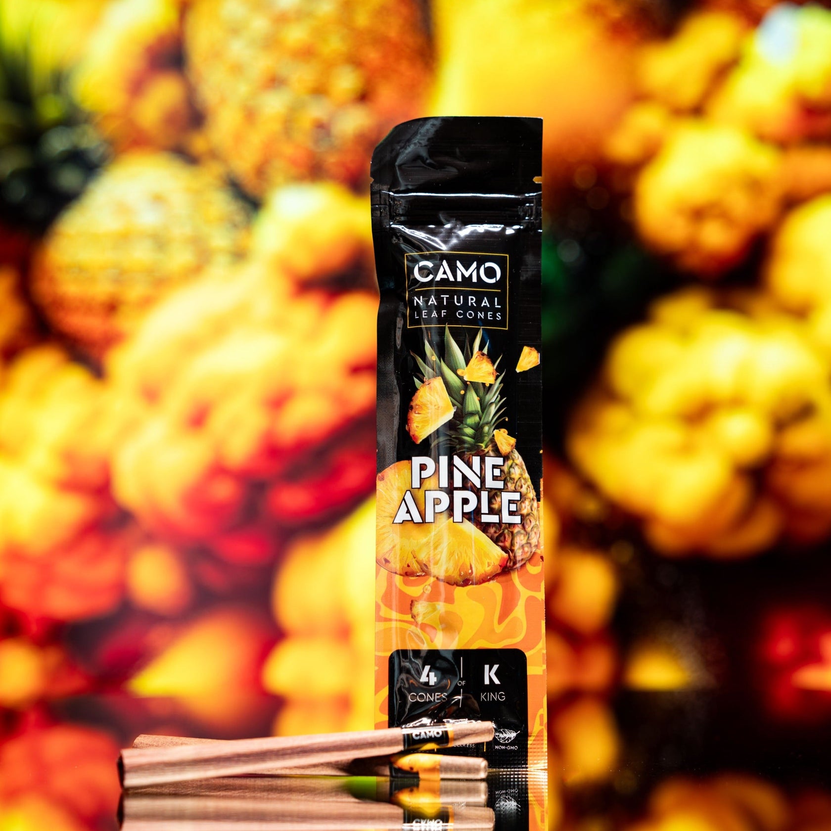 CAMO PRE ROLLED CONES 4 PACK SAMPLER CAMO Natural Wraps camo-pre-rolled-cones-4-pack-sampler-camo-natural-wraps