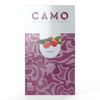 Camo Rare Series Natural Leaf Wraps box, Goji Berry flavor, with goji berries and leaves image, purple pattern, 25 packs of 5 wraps each.