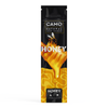 A single pack of Camo Natural Leaf Cones Honey flavored cones, featuring a black and golden-yellow design with an illustration of a honeycomb and a bee on a white background.