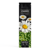 A single pack of CAMO Natural Leaf Coves 4 K natural cones pouch, featuring a black background with white daisy flowers and a green patterned lower section.