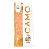 Camo Classic Series Natural Leaf Wraps in honey flavor with chamomile, packaged in white and orange. Contains 5 wraps, logo shown.