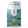 Camo Matcha Series Natural Leaf Wraps box in Blackberry Yuzu Matcha flavor, 25 packs with 5 wraps each, green and blue camo design.