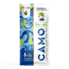 Camo Blackberry Matcha Natural Leaf Wraps package with blue, green, and yellow patterns contains 5 self-natural leaf wraps.