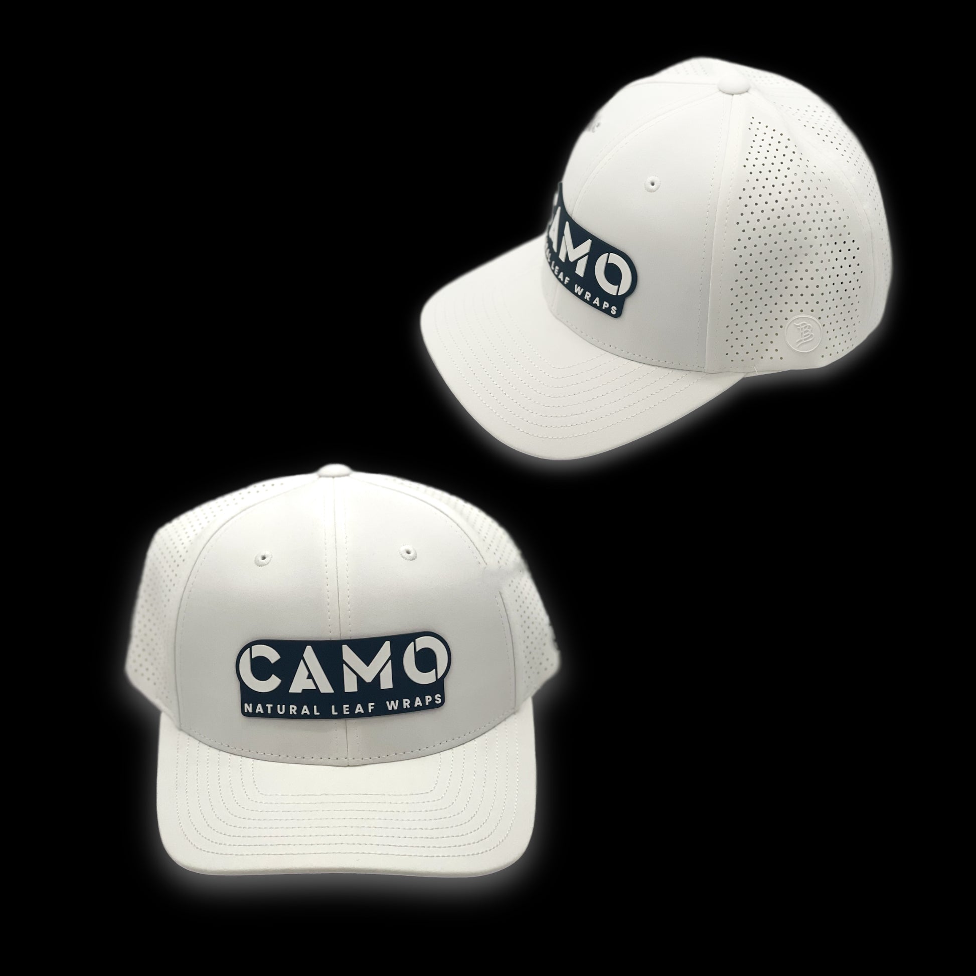 Camo Elite Flat Bill - White or Black Snap Back – camonaturalwraps